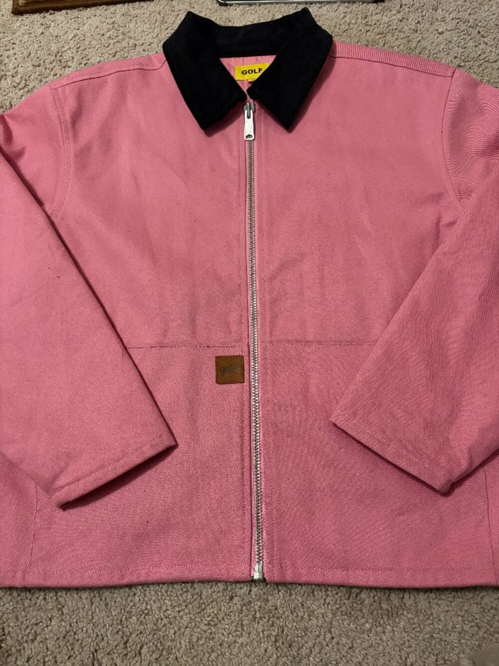 Golf Wang Pink and Black Carpenter Jacket Tyler the Creator Medium Needs Wash
